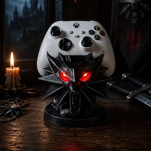 The Witcher 3 Xbox Controller Stand with LED eyes
