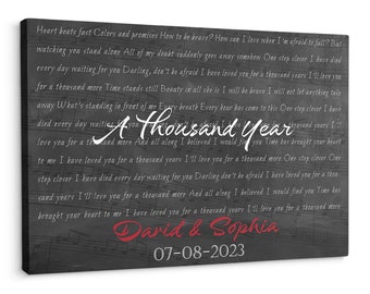 Our First Dance, Vinyl Record Wedding Song Lyrics for Anniversary Keepsake, Vinyl Record Christmas Gift for Couples, Unique Custom Print