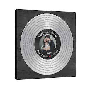 Impression d'art de paroles de chanson de mariage personnalisée première danse, 1er 2e 3e 5e 10e 20e anniversaire cadeau pour elle, idée cadeau personnalisée # S23