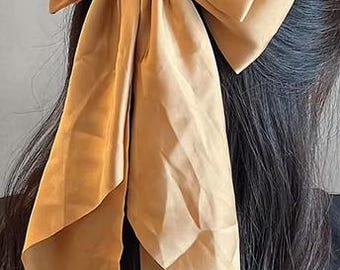 Handmade Large Bow Hairpin Summer Chiffon Big Bowknot Ponytail Clip Hair Accessories