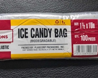 Sachet en plastique d'emballage de bonbons glacés, environ 100 pièces