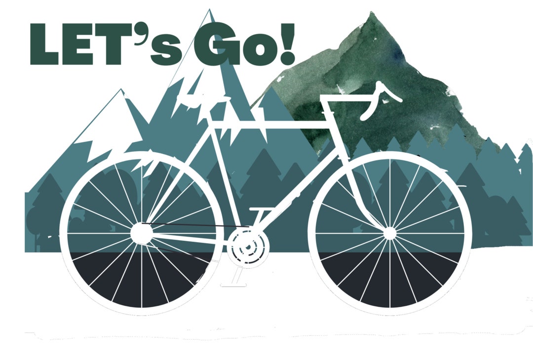 PNG Mountain Bike Art Mountain Bike Decor Sublimation for Etsy