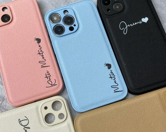 Personalized Vegan Leather Phone Case: Custom iPhone Cover