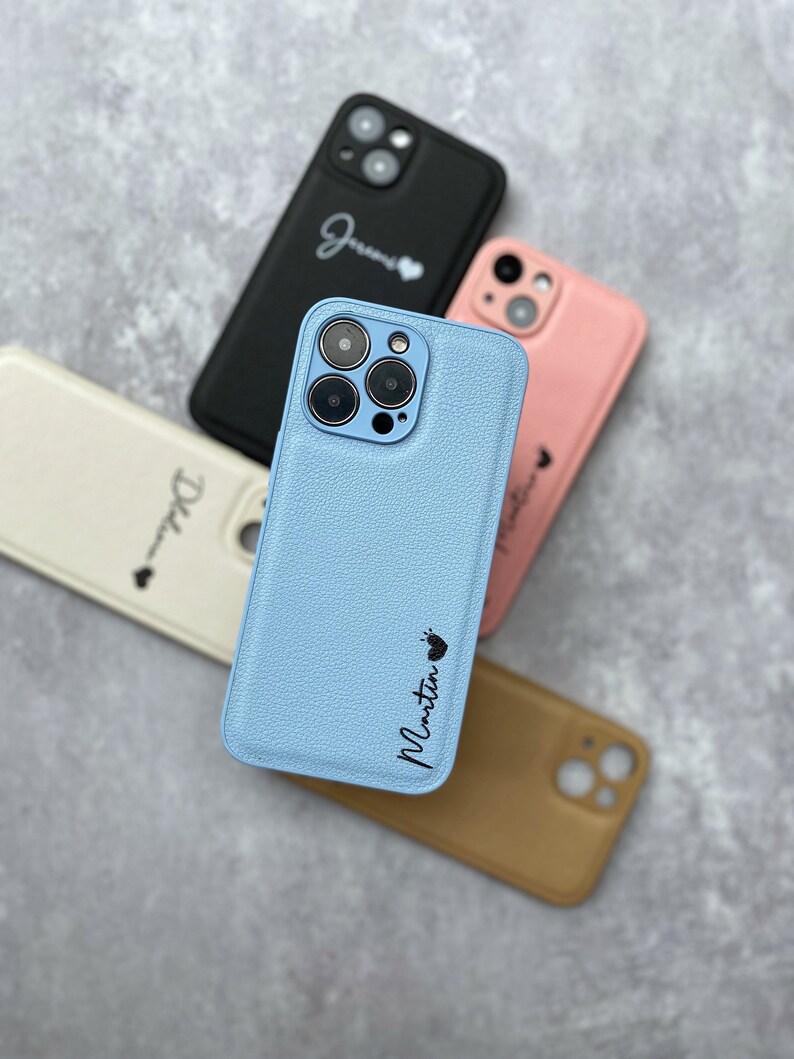 Personligt veganskt läderfodral för mobilen: Anpassat iPhone-fodral bild 4