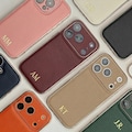 Custom Embossed Vegan Leather Phone Case: Personalized iPhone 17 16 15 14 13 Pro Max product logo