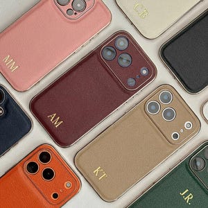 Op maat gemaakt veganistisch leren telefoonhoesje: gepersonaliseerde iPhone 17 16 15 14 13 Pro Max