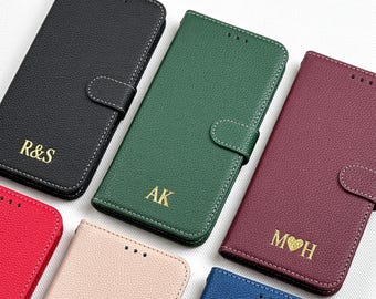 Custom Embossed Vegan Leather iPhone Case: Personalized Wallet Case For iPhone 18 17 16 15 14 Pro Max