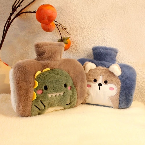 Soft Cow Hot Water Bottle Cover Brown Etsy