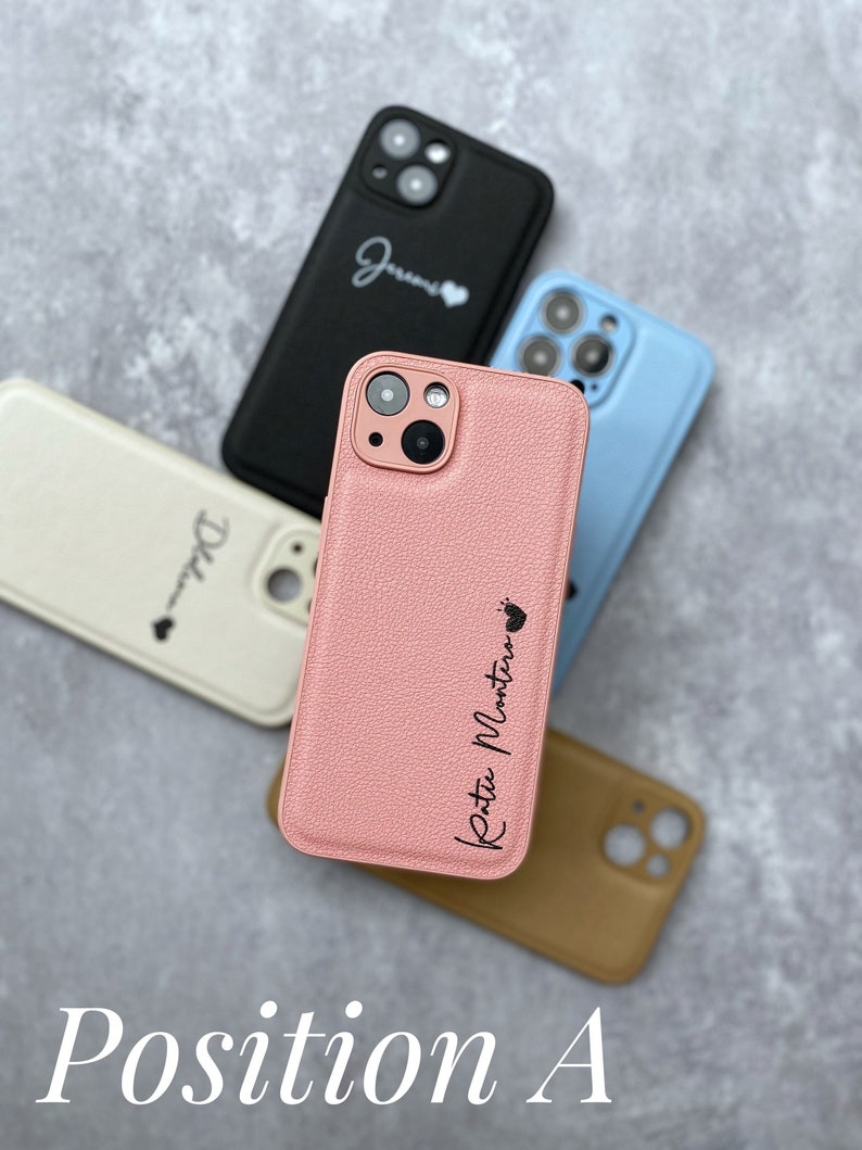 Personligt veganskt läderfodral för mobilen: Anpassat iPhone-fodral bild 2