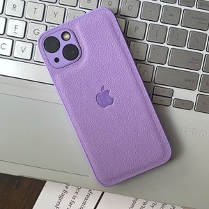 Leather iPhone 14 Case iPhone 15 14 13 12 11 Pro Max case iPhone XR case Cute iPhone X XS Max Case Purple