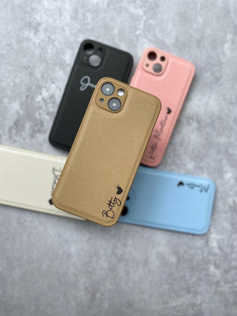 Personligt veganskt läderfodral för mobilen: Anpassat iPhone-fodral bild 5