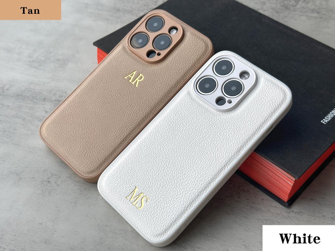 iPhoneアクセサリー iPhone Case - Saffiano Leather logo Iphone 15 Saffiano Leather Case by Golden Concept – GOLDEN