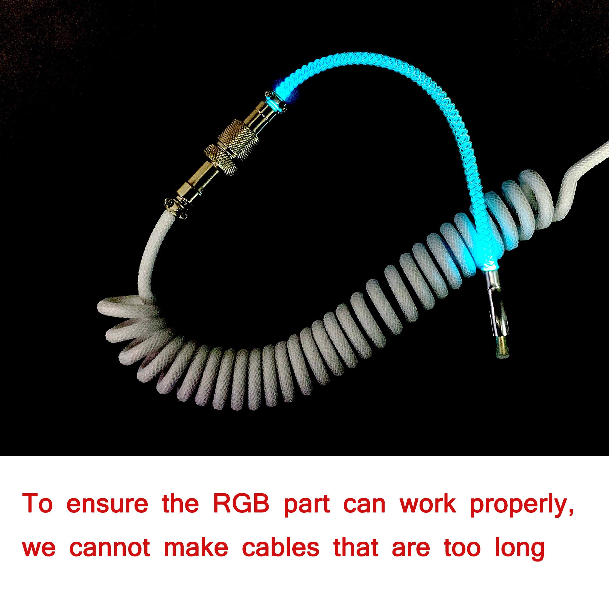 Coiled Cable / RGB Luminous Coiled Mechanical Keyboard Cable