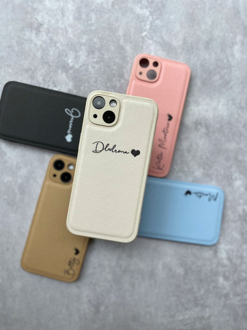 Personligt veganskt läderfodral för mobilen: Anpassat iPhone-fodral bild 6