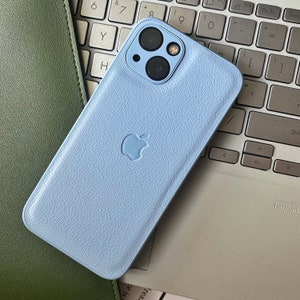 iPhone 14 Lederhülle iPhone 15 14 13 12 11 Pro Max Hülle iPhone XR Hülle Niedliche iPhone X XS Max Hülle Light Blue