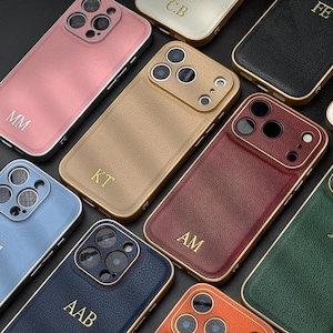 Custom Embossed Vegan Leather Phone Case: Personalized iPhone 18 17 16 15 14 13 Pro Max
