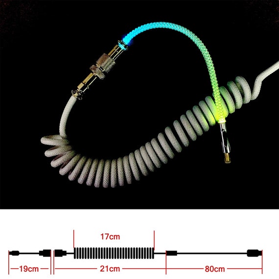 Coiled Cable / RGB Luminous Coiled Mechanical Keyboard Cable