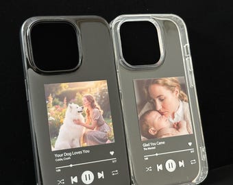 Personalized Music Plaque Phone Case: Custom Photo Resin Cover