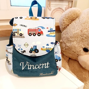 Personalized children's backpack Toddler backpack made of corduroy Kindergarten backpack children's backpack