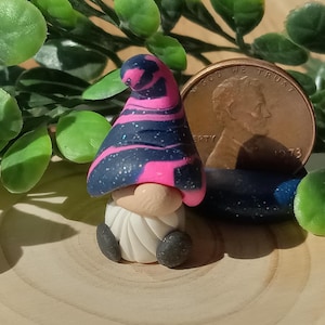 Cute Clay Gnome, Miniature Handmade Gnome Figure, Fairy Garden Gnome, Mini Gnome, Little Gnome, Tiny Gnome for Display
