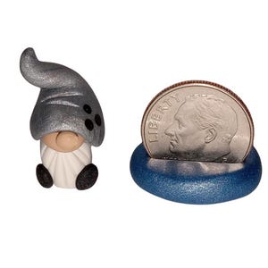 Tiny Miniature Clay Gnome, Cute Little Gnome Figure, Handmade Gnome, Fairy Garden Gnome, Gnome Desk Friend, Gnome Planter Decoration