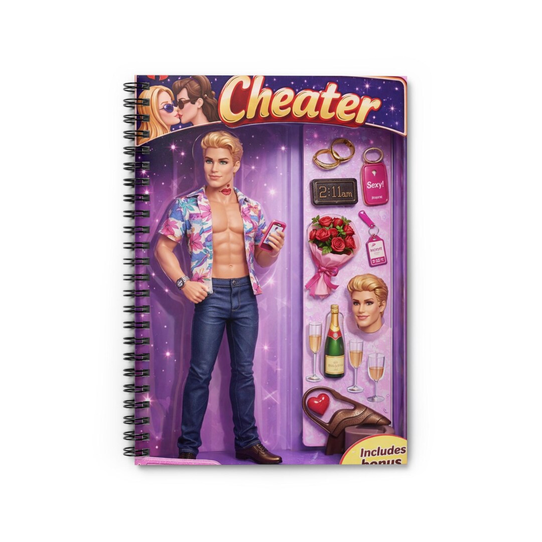 Cheater Doll Illustration Spiral Notebook - Ruled Line Journal Planner ...