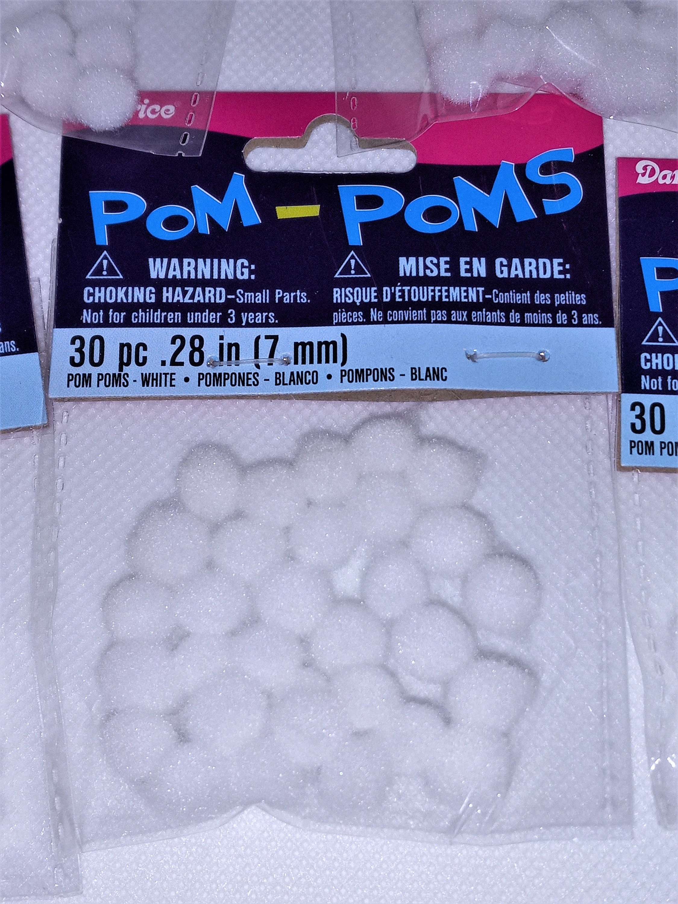 Pom Poms Group Lot of 5 Small Packs of Miniature Pom Poms for 