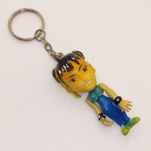 RARE Vintage Street Fighter Key Chain Figure, Chun Li, Japan Game Figure