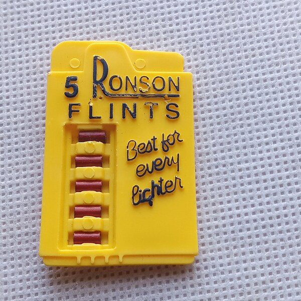 Vintage Ronson Flints, Old Advertisement Memorabilia, Five Flinter Made in U.S.A.