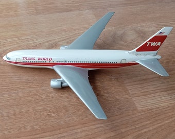 Rare TWA Model Desktop Airplane, Collectible Airplane, Trans World Airlines, Vintage Model Toy Airplane