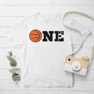 Basketball One Shirt, First 1st Birthday One Basketball, Basketball Shirt, Basketball Jersey, One Year Old Jersey, 1st Birthday Jersey