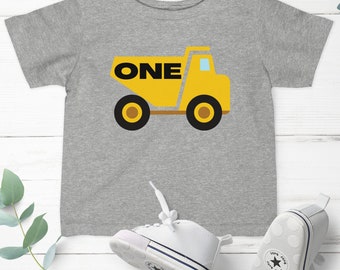 Construction Birthday Shirt, First Birthday Shirt, Birthday Boy Shirt, Dump Truck Birthday, Construction Party Outfit, Construction Shirt