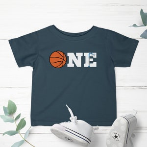 Basketball One Shirt, First 1st Birthday One Basketball, Basketball Shirt, Basketball Jersey, One Year Old Jersey, 1st Birthday Jersey