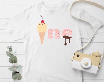 Sweet One Ice Cream Girls 1st Birthday Shirt,First Birthday Shirt ,Ice Cream Birthday, Ice Cream Party, Ice Cream Shirt, Birthday Girl Shirt