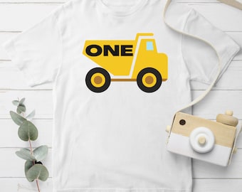 Construction Birthday Shirt, First Birthday Shirt, Birthday Boy Shirt, Dump Truck Birthday, Construction Party Outfit, Construction Shirt