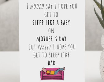 Funny Mothers Day Card, colored ink version, PRINTABLE DOWNLOAD, Digital Mother's Day Card, eCard for Mothers Day