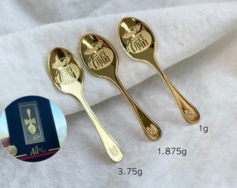 Pure Gold Spoon 24K 0.999 Pure 3.75g 한돈 1.875g, 1g | 24K Gold | 돌반지 순금