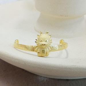 Dragon Baby Bracelet 24K 0.999 Pure 3.75g 한돈 | Dol Bracelet | Engraved Baby Bracelet | Baby Gold Bracelet |  돌팔지 순금 | 돌 | Baby Gold Band