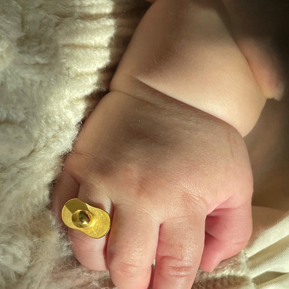 Golden Spoon 24k Gold Baby Ring 99.9% Pure Gold 1st Year Birthday Ring 3.75  Grams - Etsy