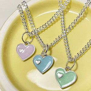 Personalized Baby Sterling Silver Necklace | Custom Engraved Sterling Silver Heart Necklace for Kids - Child ID Name Necklace Silver 925