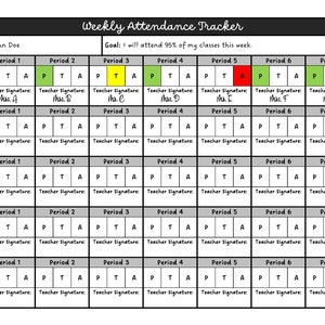 Seguimiento de asistencia semanal