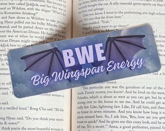 Romantasy Bookmark | Big Wingspan Energy | Fantasy Romance Bookmark | BookTok Reader Gift | Dragon & Winged Fantasy Aesthetic | ACOTAR