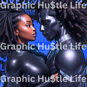 Schwarze Liebe Art png, Schwarze Liebe Cartoon, Buch Cover png, Liebe Kunst png, Grußkarte png, Paar pngbund