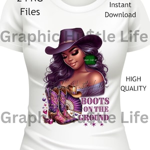 Boots on the Ground png Where them fans at png, Cowgirl png, Black Cowgirl Clipart png