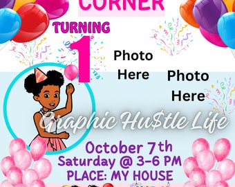 Gracie Birthday Invitation & Video Bundle, Editable Template, Girls Birthday Invitation, Gracie Birthday, Video Invitation Template
