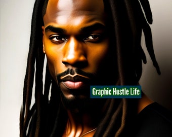 AI Black Man, Afro-Amerikaanse man, zwart man model, ai art