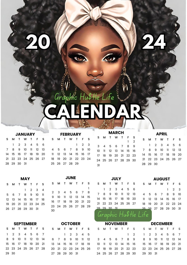 Black Women 2024 Calendar Helen Odelinda