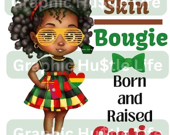 Brown Skin Girl png, Black Girl png, Cute Black Girl png, Bougie Cutie png Black History png, sublimatie, commercieel gebruik
