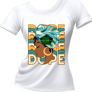 Dope Black Woman png, Blessed png, menina negra png, sublimação de menina negra,