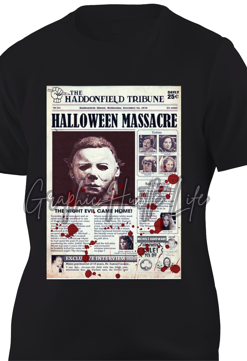 Scoprite Decorazione per porta Michael Myers per Halloween [SPEDIZIONE RAPIDA